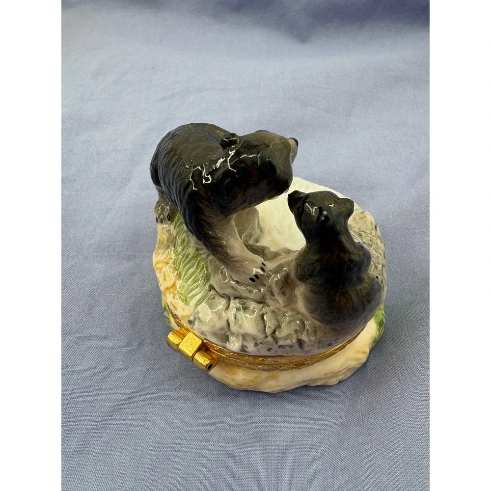 Lefton Bear Trinket Box Hidden Ring Case Nancy Drew Aesthetic Secret Treasure